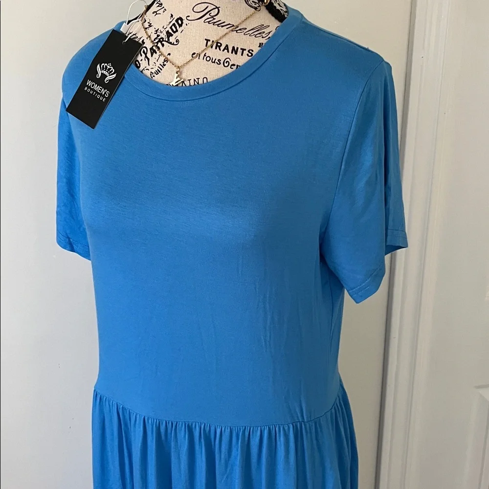 💗Blue Women's Dress - Picture 7 of 11